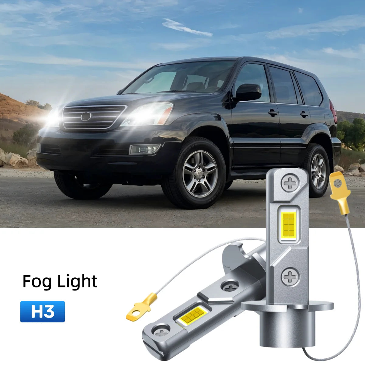 Fit for 2003-2009 Lexus GX470 H11 9005 LED Headlight Bulbs Upgrade | Brighter and Safer