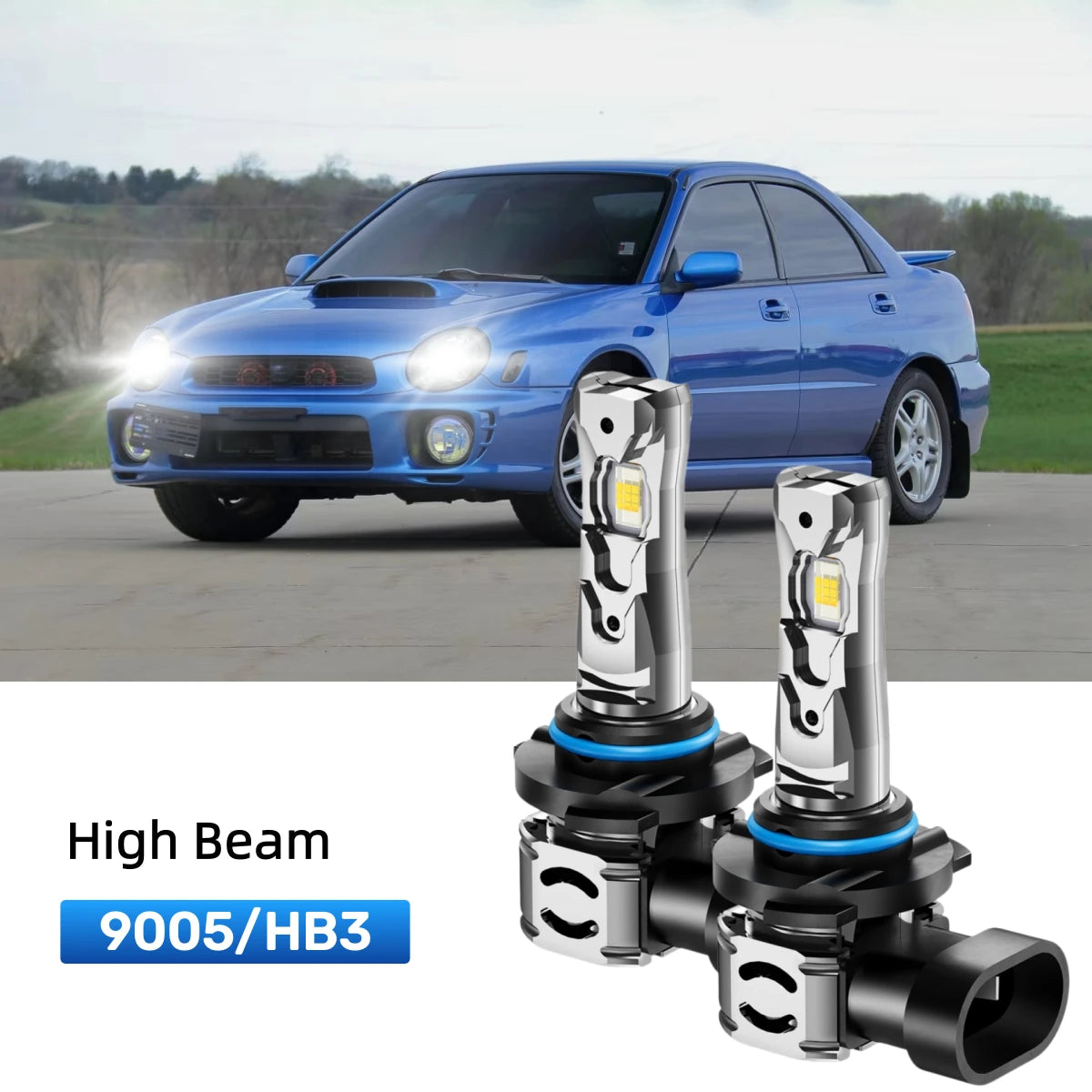 Best 9005 LED high beam bulbs replacement for 2004-2005 Subaru Impreza