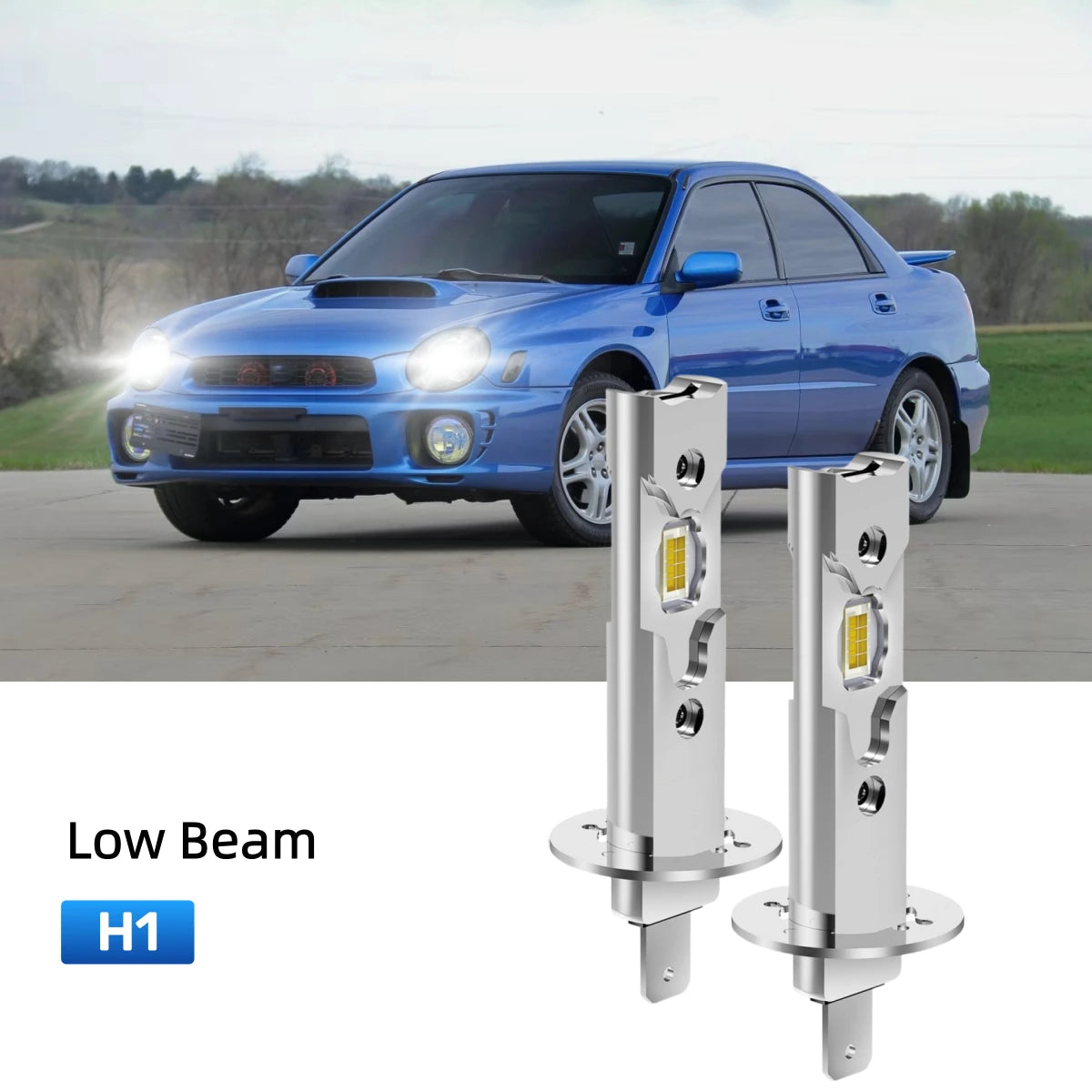 Best H1 LED low beam bulbs replacement for 2004-2005 Subaru Impreza