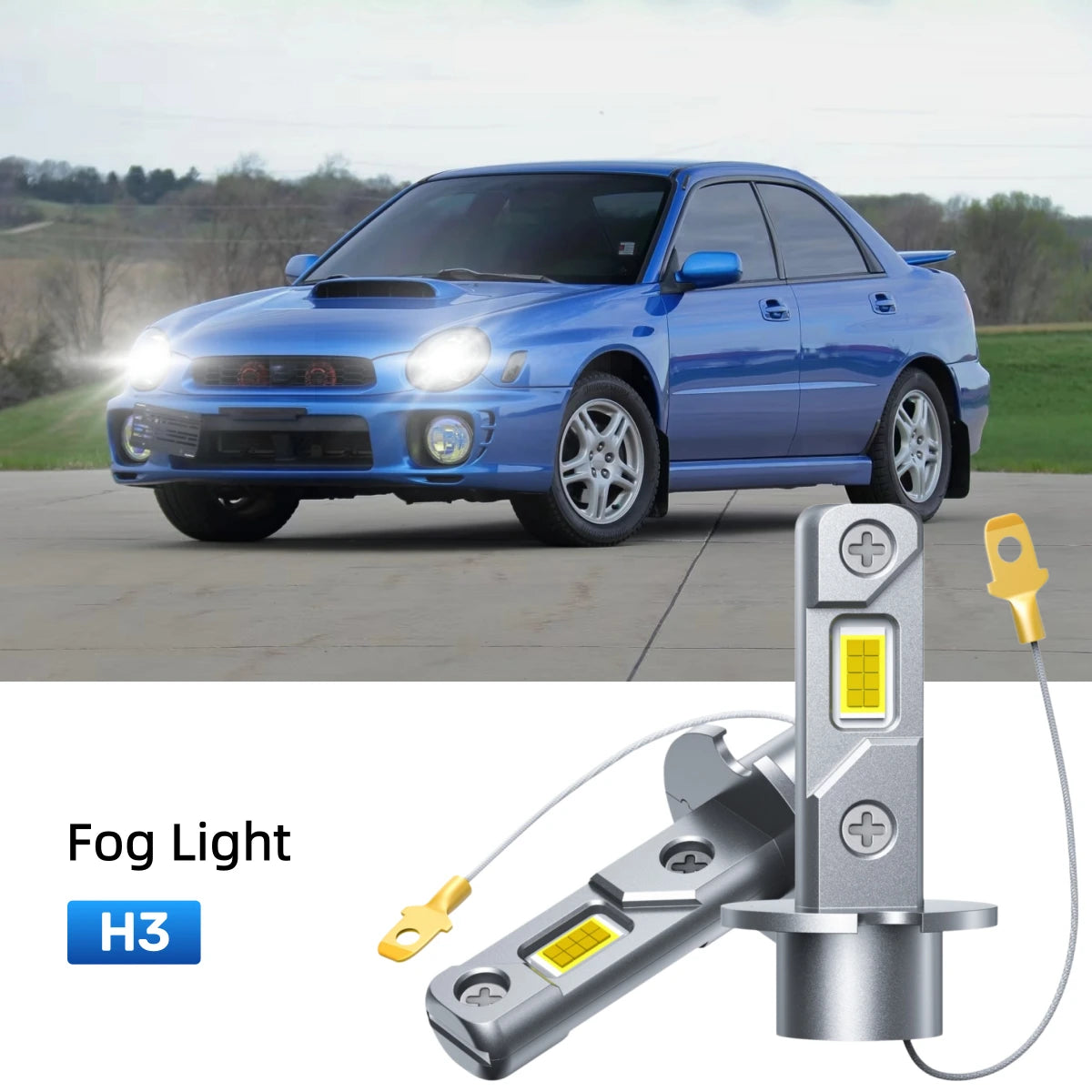 Best H3 LED fog light bulbs replacement for 2004-2005 Subaru Impreza