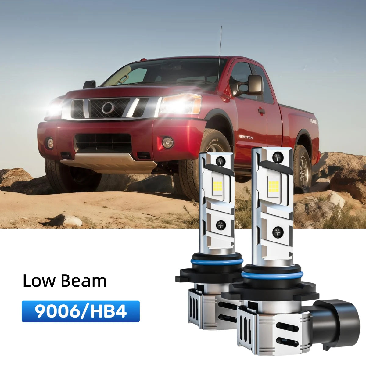 Best 9006 LED low beam bulbs replacement for 2004-2015 Nissan Titan