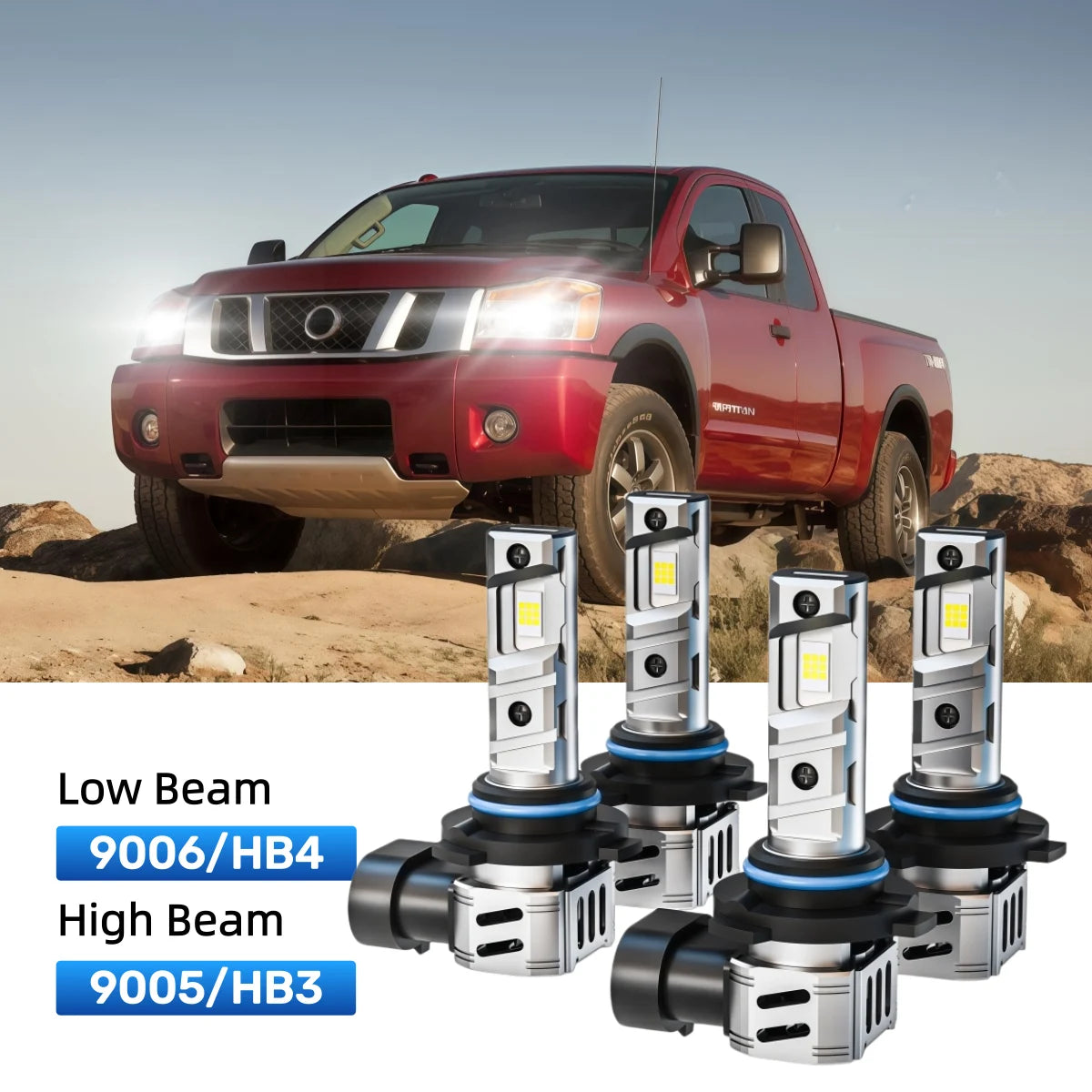 Best LED headlight bulbs replacement for 2004-2015 Nissan Titan
