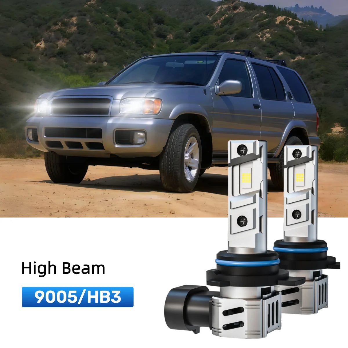 Best 9005 LED high beam bulbs replacement for 2004 Nissan Pathfinder