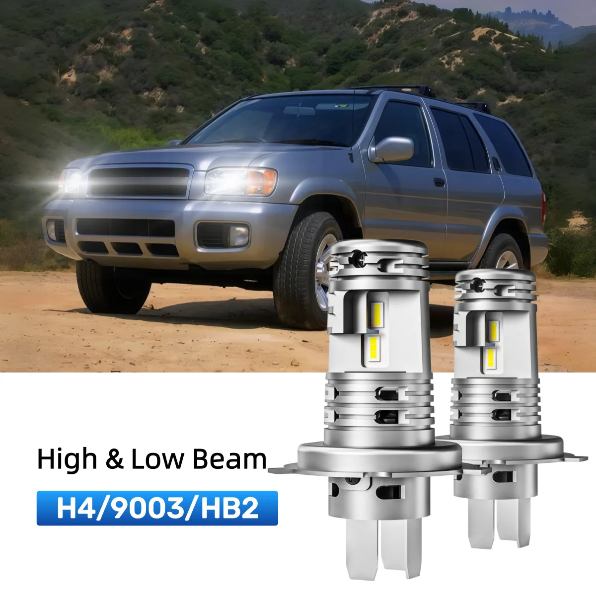 Best H4 LED headlight bulbs replacement for 2004 Nissan Pathfinder