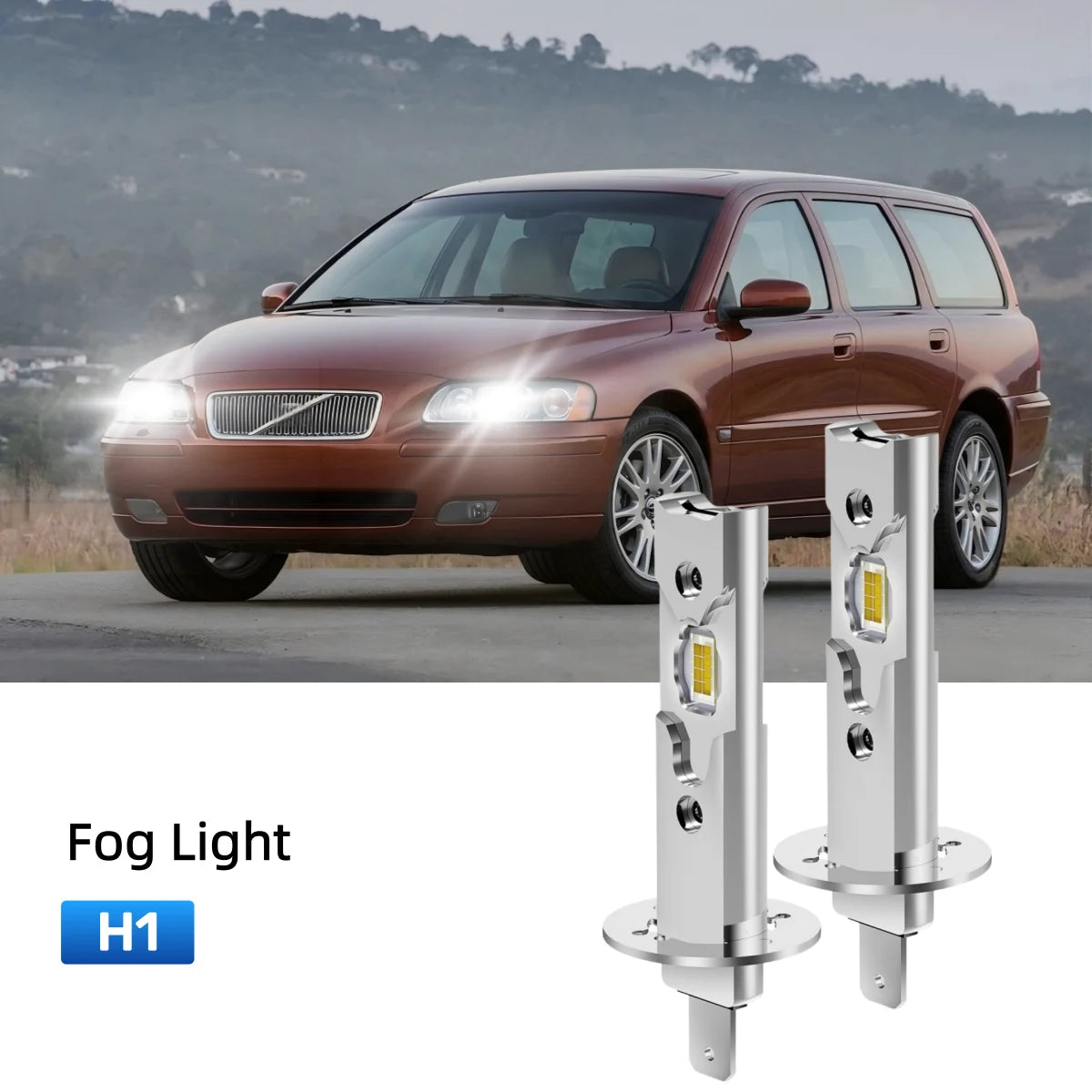 Fit for 2004 Volvo V70 H7 9005 LED Headlight Bulbs Upgrade | Brighter and Safer