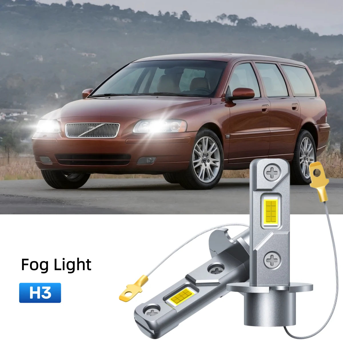 Fit for 2004 Volvo V70 H7 9005 LED Headlight Bulbs Upgrade | Brighter and Safer