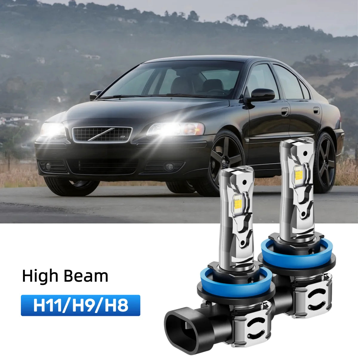 Fit for 2005-2006 Volvo S60 H11 LED Headlight Bulbs Upgrade | Brighter and Safer