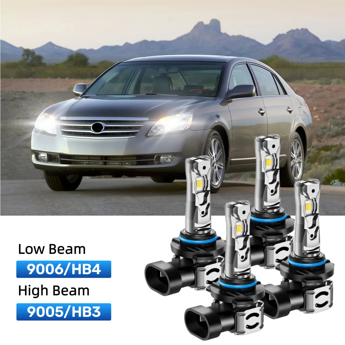 Fit for 2005-2007 Toyota Avalon 9005 9006 LED Headlight Bulbs Upgrade | Brighter and Safer