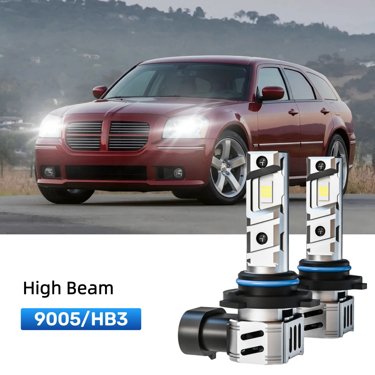 Fit for 2005-2008 Dodge Magnum 9005 9006 LED Headlight Bulbs Upgrade | Brighter and Safer