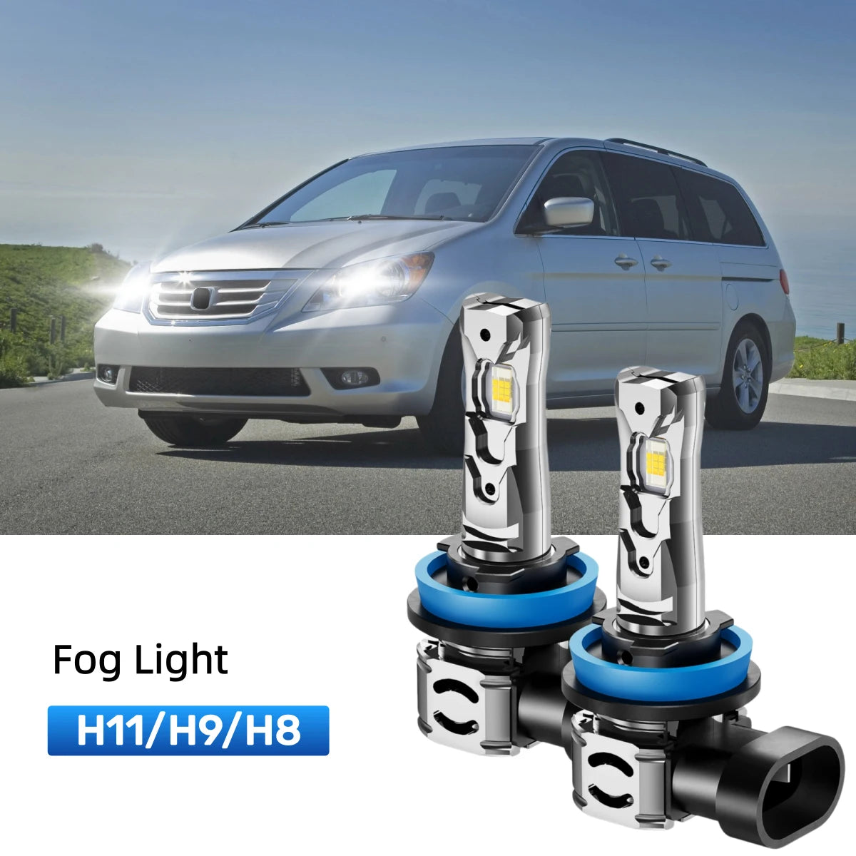Best H11 LED fog light bulbs replacement for 2005-2010 Honda Odyssey