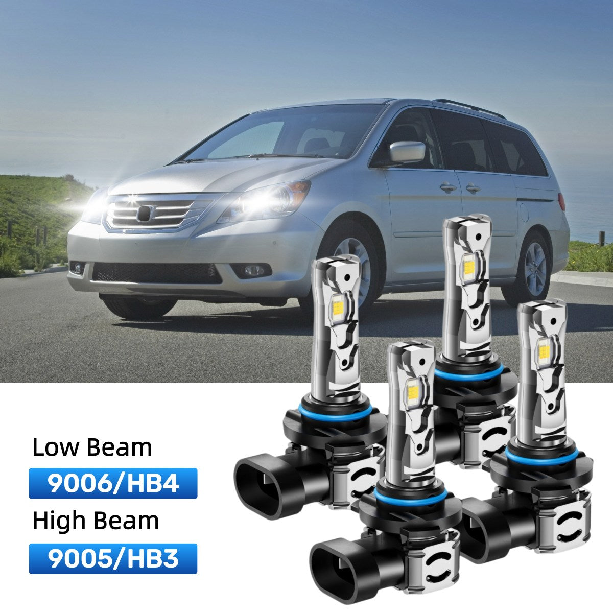 Best LED headlight bulbs replacement for 2005-2010 Honda Odyssey