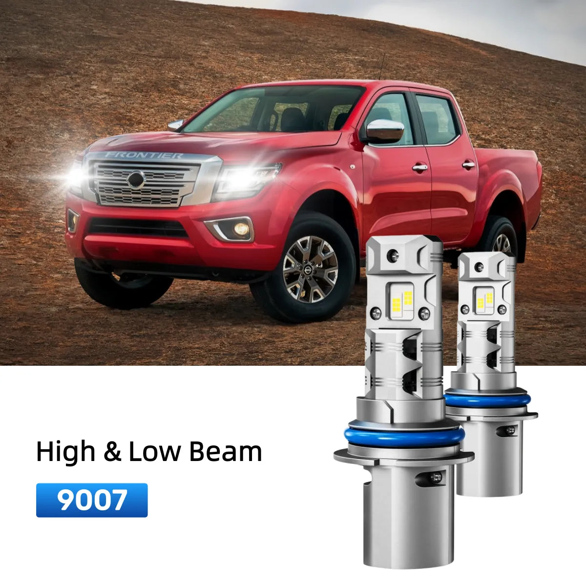 Best 9007 LED headlight bulbs replacement for 2005-2024 Nissan Frontier