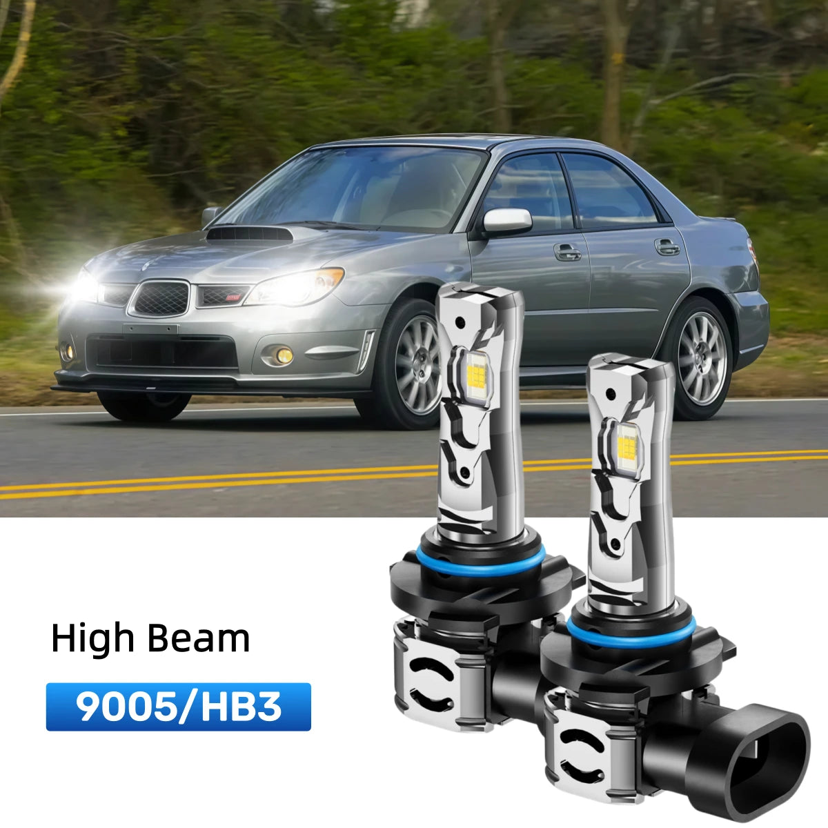 Best 9005 LED high beam bulbs replacement for 2006-2007 Subaru Impreza
