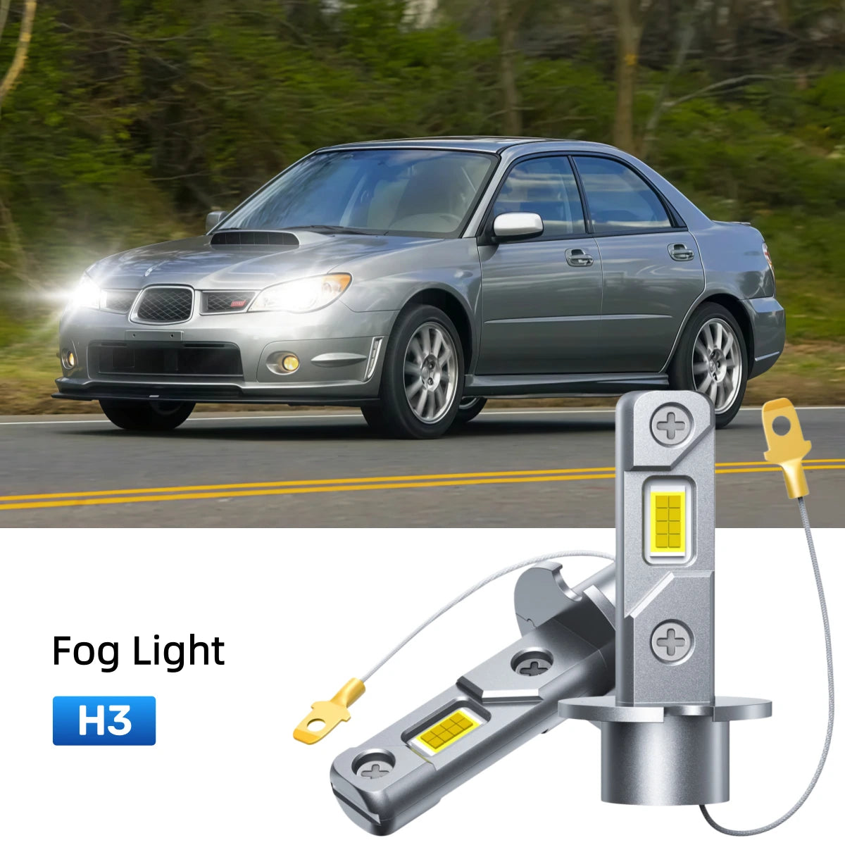 Best H3 LED fog light bulbs replacement for 2006-2007 Subaru Impreza