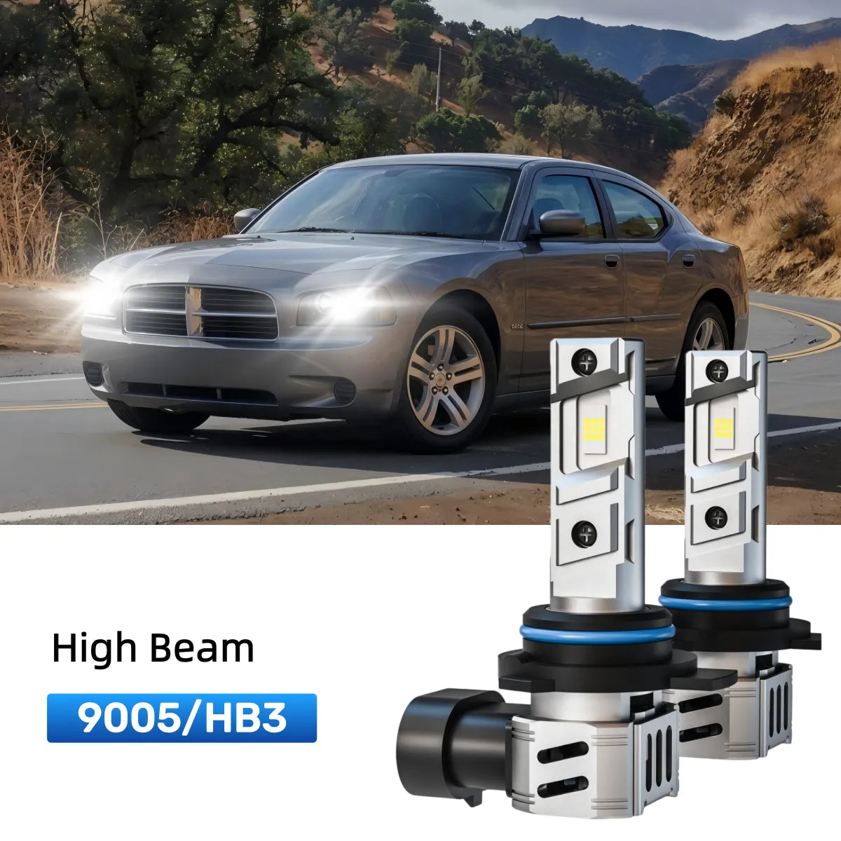 Fit for 2006-2008 Dodge Charger 9005 9006 LED Headlight Bulbs Upgrade | Brighter and Safer