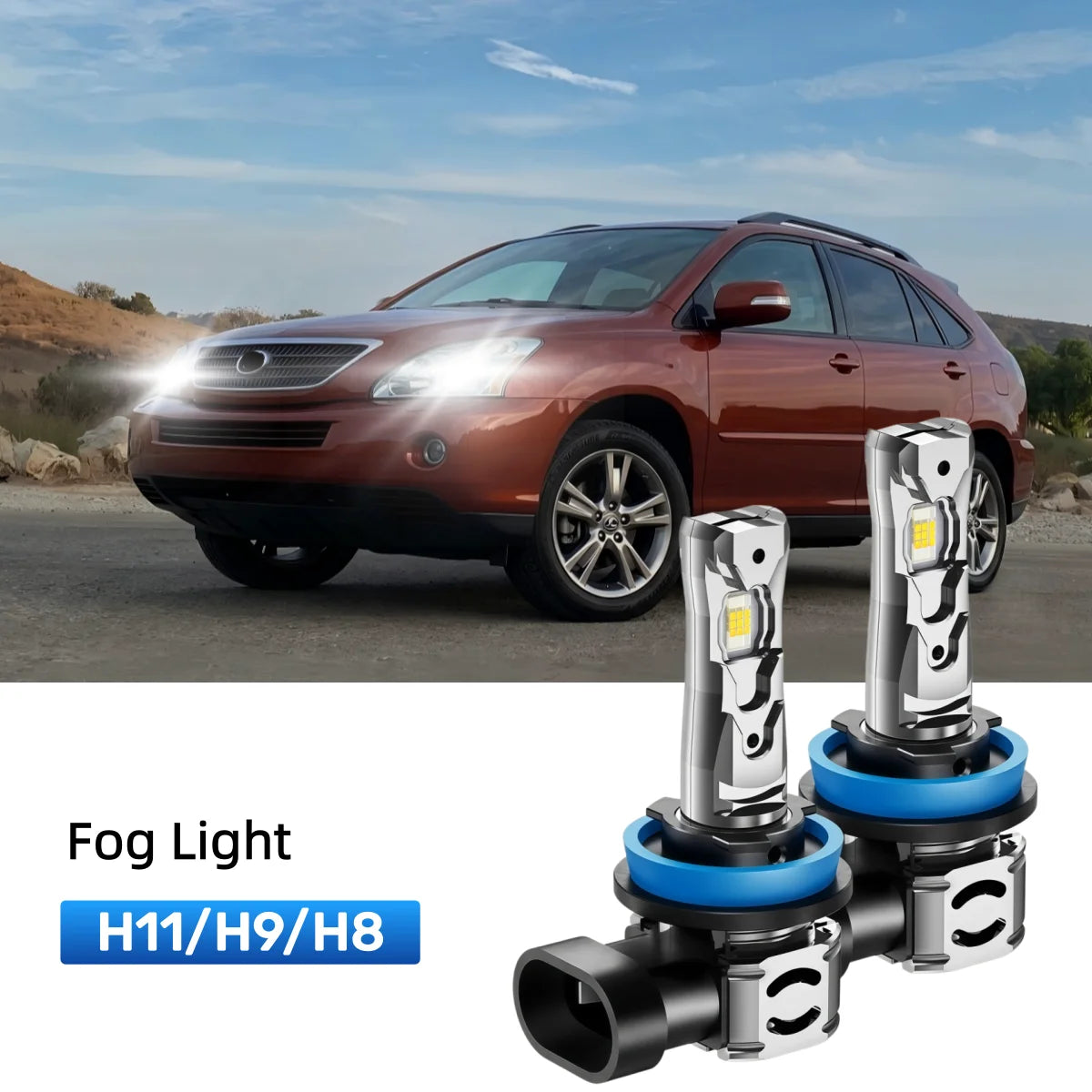 Fit for 2006-2008 Lexus RX400h H11 9005 LED Headlight Bulbs Upgrade | Brighter and Safer