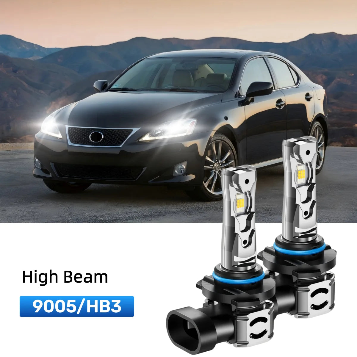 Fit for 2006-2010 Lexus IS 250 H11 9005 LED Headlight Bulbs Upgrade | Brighter and Safer