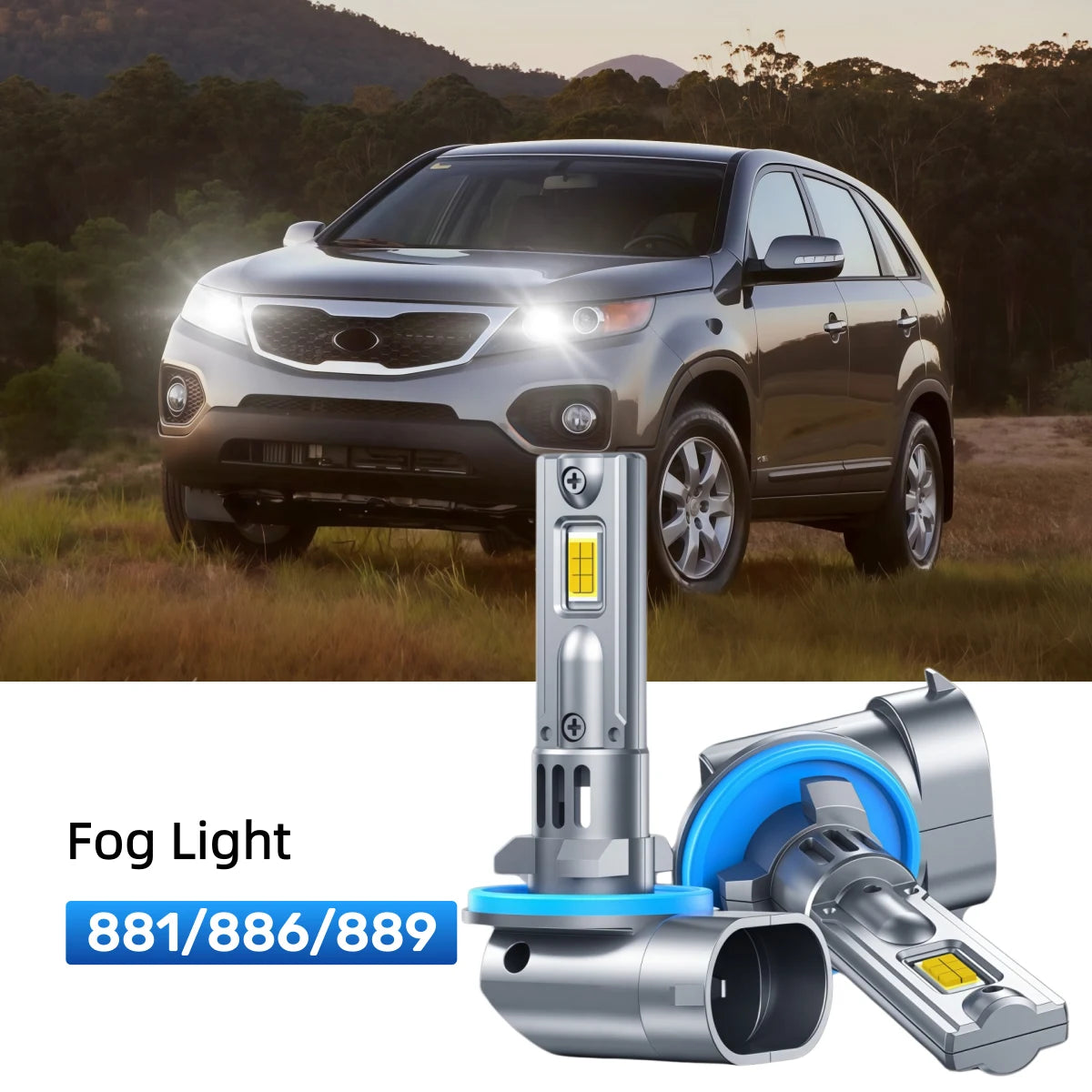 Best 881 LED fog light bulbs replacement for 2007-2009 Kia Sorento