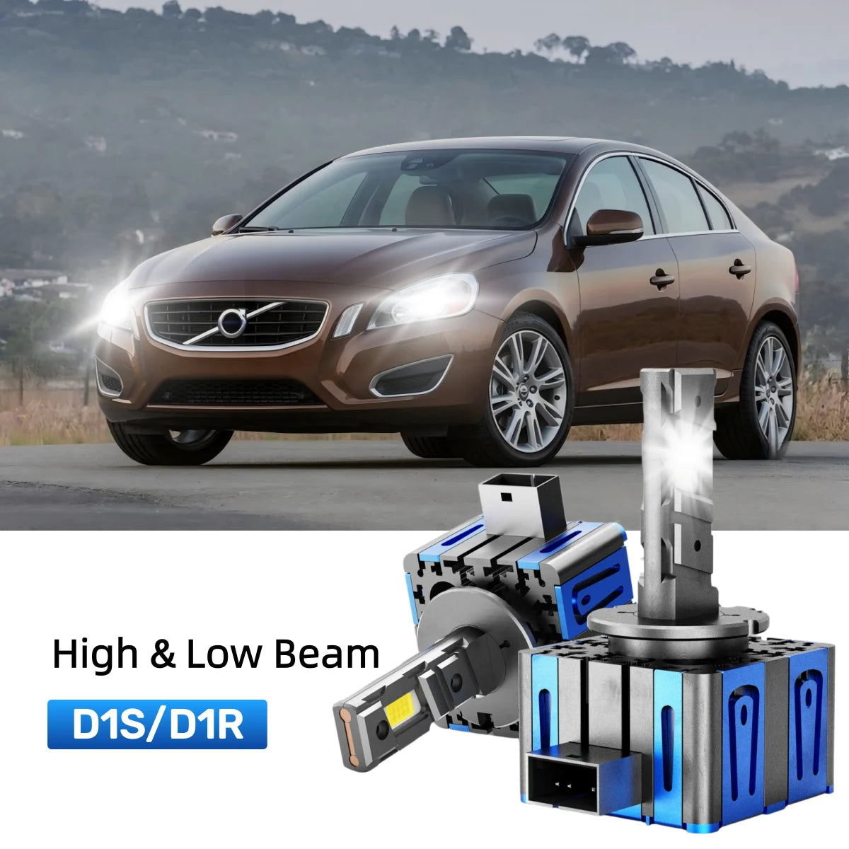 Fit for 2007-2009 Volvo S60 H11 LED Headlight Bulbs Upgrade | Brighter and Safer
