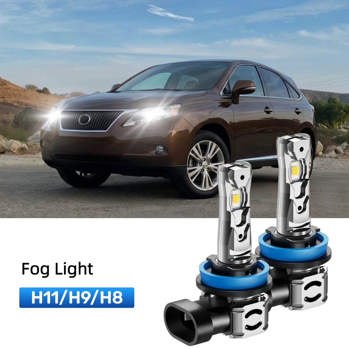 Fit for 2007-2009 Lexus RX350 H11 9005 LED Headlight Bulbs Upgrade | Brighter and Safer