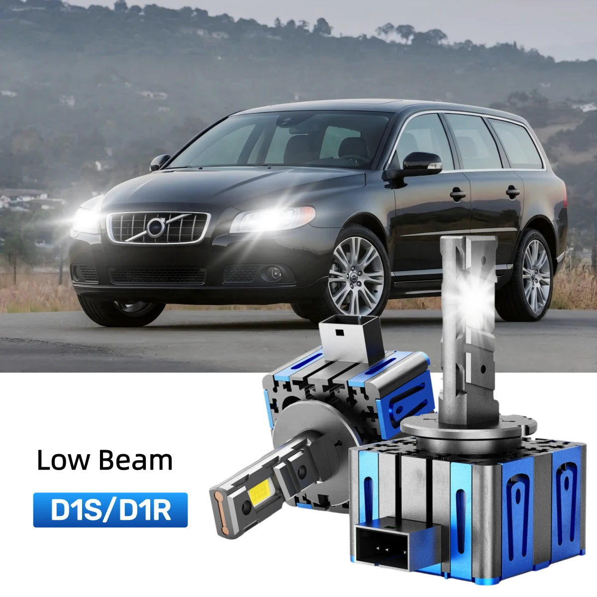 Fit for 2007-2010 Volvo V70 H11 LED Headlight Bulbs Upgrade | Brighter and Safer