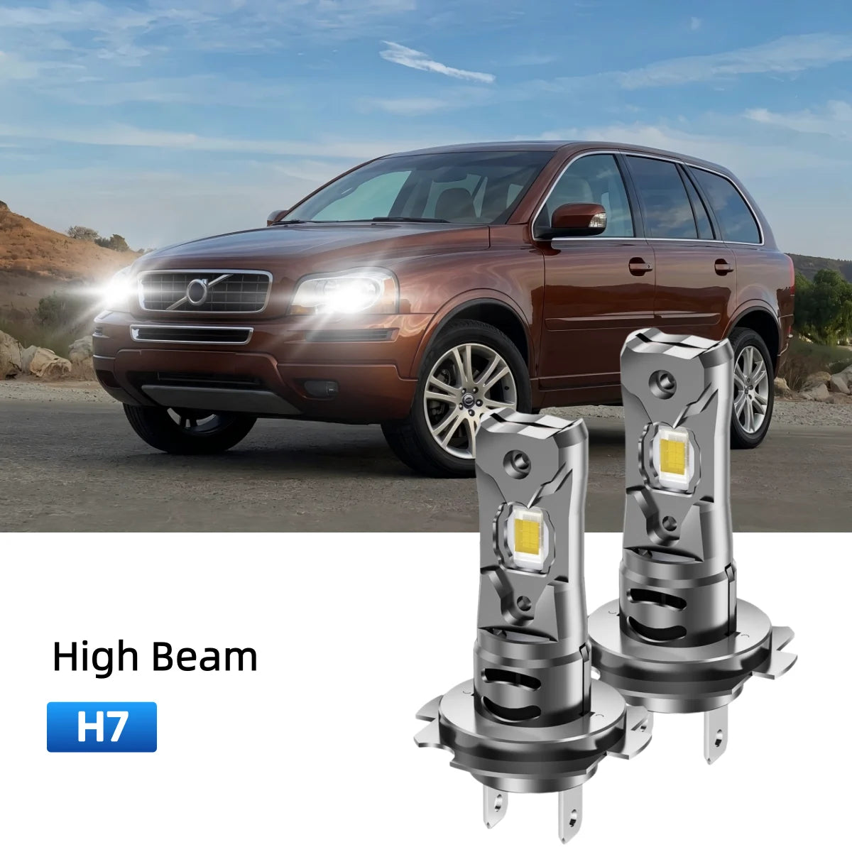 Fit for 2007-2012 Volvo XC90 H7 H11 LED Headlight Bulbs Upgrade | Brighter and Safer