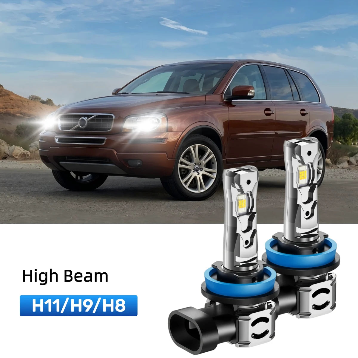 Fit for 2007-2012 Volvo XC90 H7 H11 LED Headlight Bulbs Upgrade | Brighter and Safer