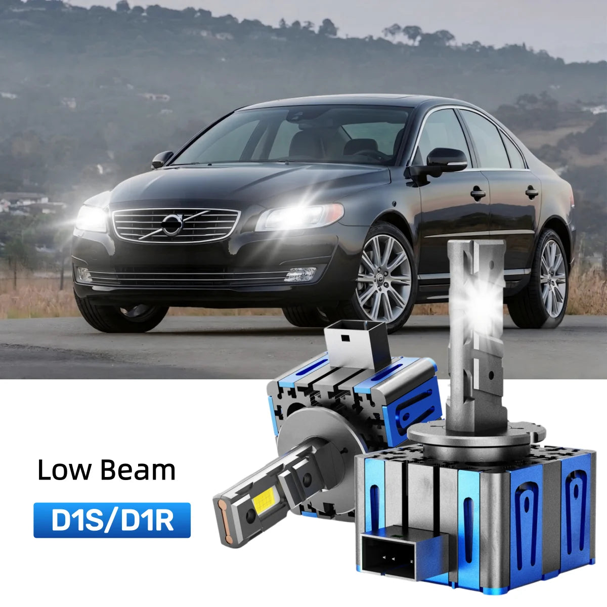Fit for 2007-2013 Volvo S80 H11 LED Headlight Bulbs Upgrade | Brighter and Safer