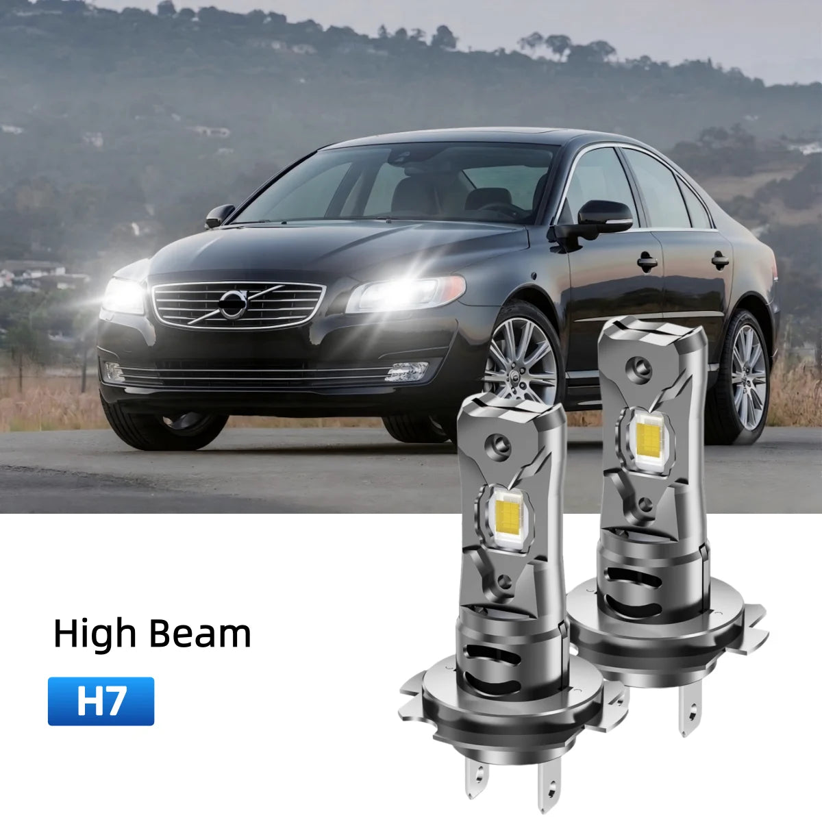Fit for 2007-2013 Volvo S80 H11 LED Headlight Bulbs Upgrade | Brighter and Safer
