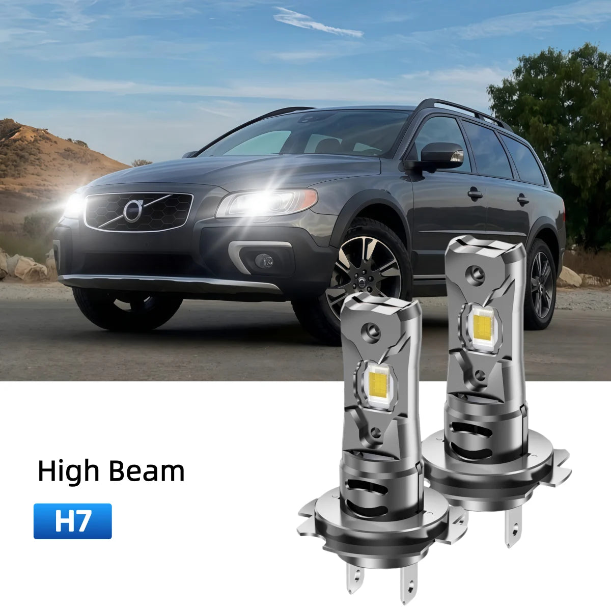 Fit for 2007-2016 Volvo XC70 H11 LED Headlight Bulbs Upgrade | Brighter and Safer