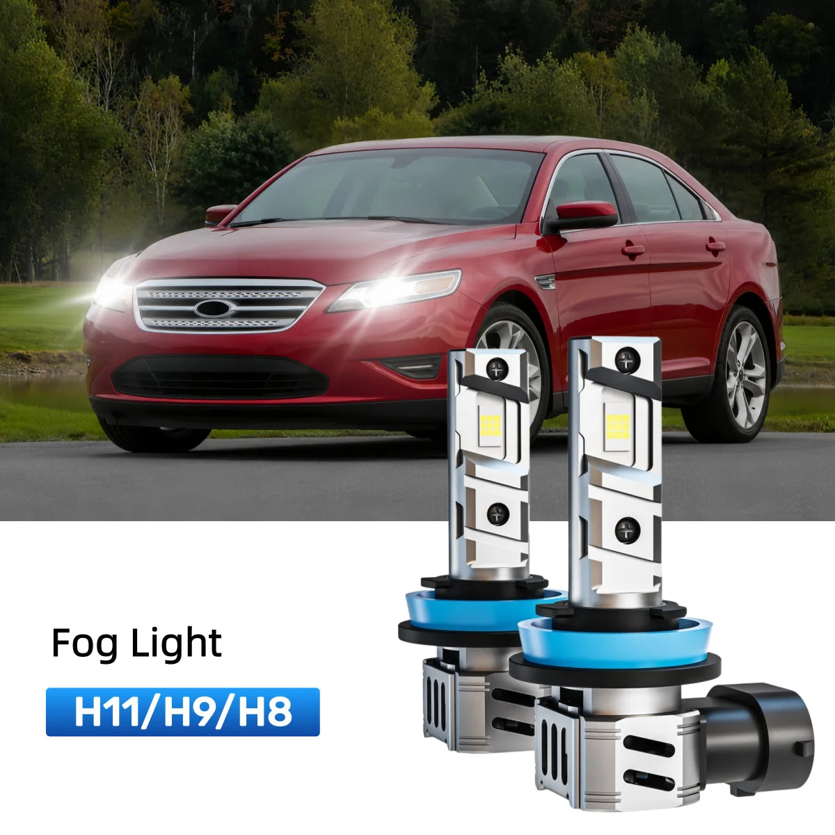 Fit for 2008-2009 Ford Taurus H11 9005 LED Headlight Bulbs Upgrade | Brighter and Safer