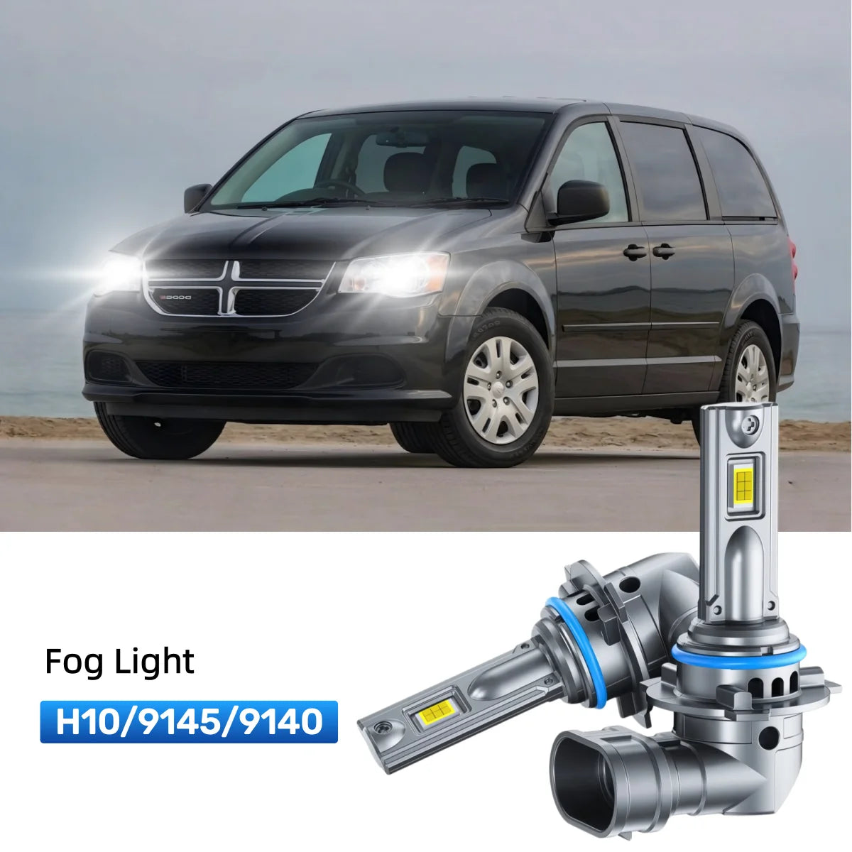 Best H10 LED fog light bulbs replacement for 2008-2010 Dodge Grand Caravan