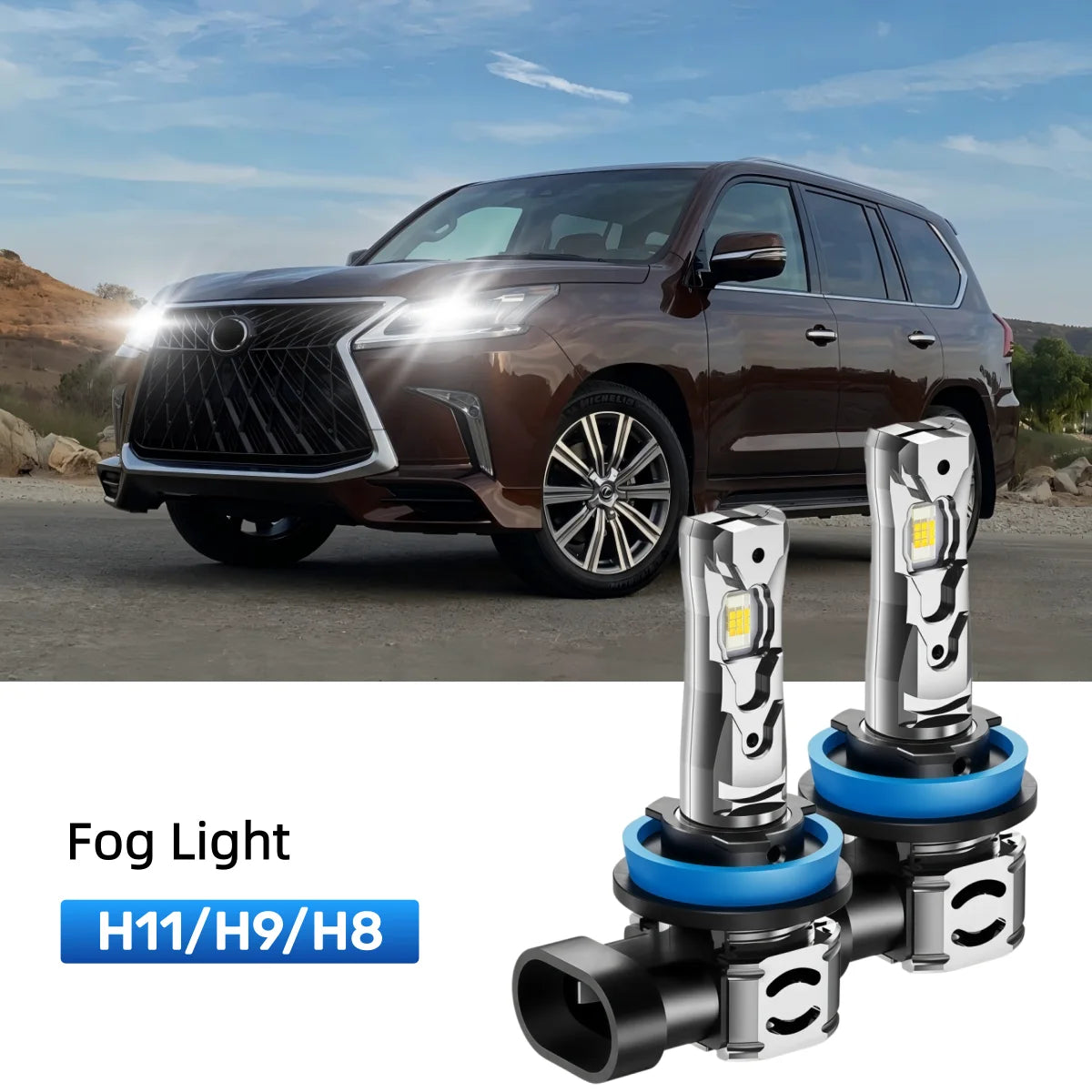 Best H11 LED fog light bulbs replacement for 2008-2011 Lexus LX 570
