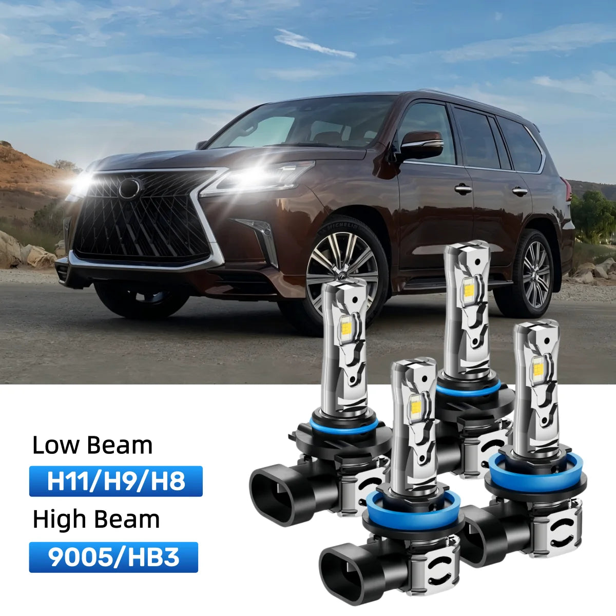 Best LED headlight bulbs replacement for 2008-2011 Lexus LX 570