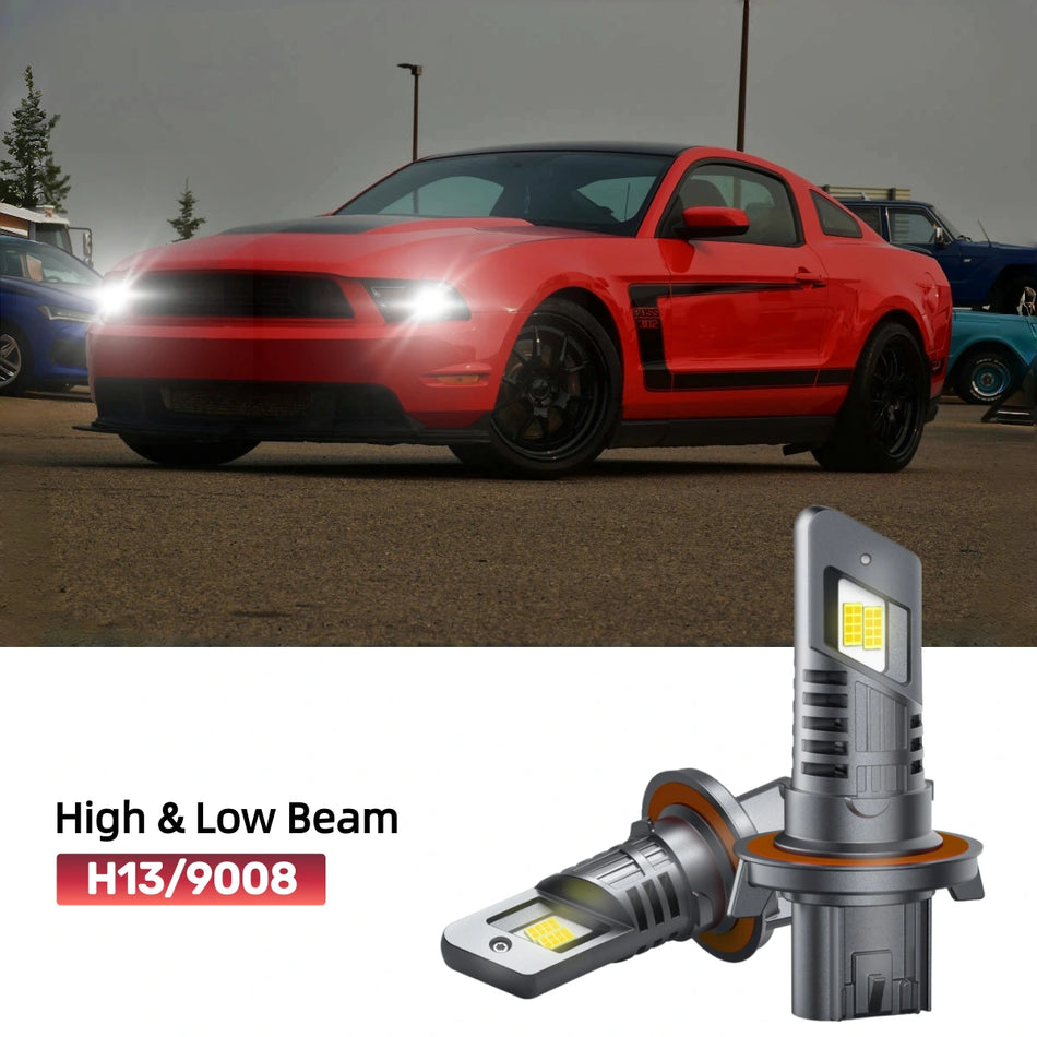 Fit for 2008-2012 Ford Mustang H13 LED Headlight Bulbs | Brighter  and Safer