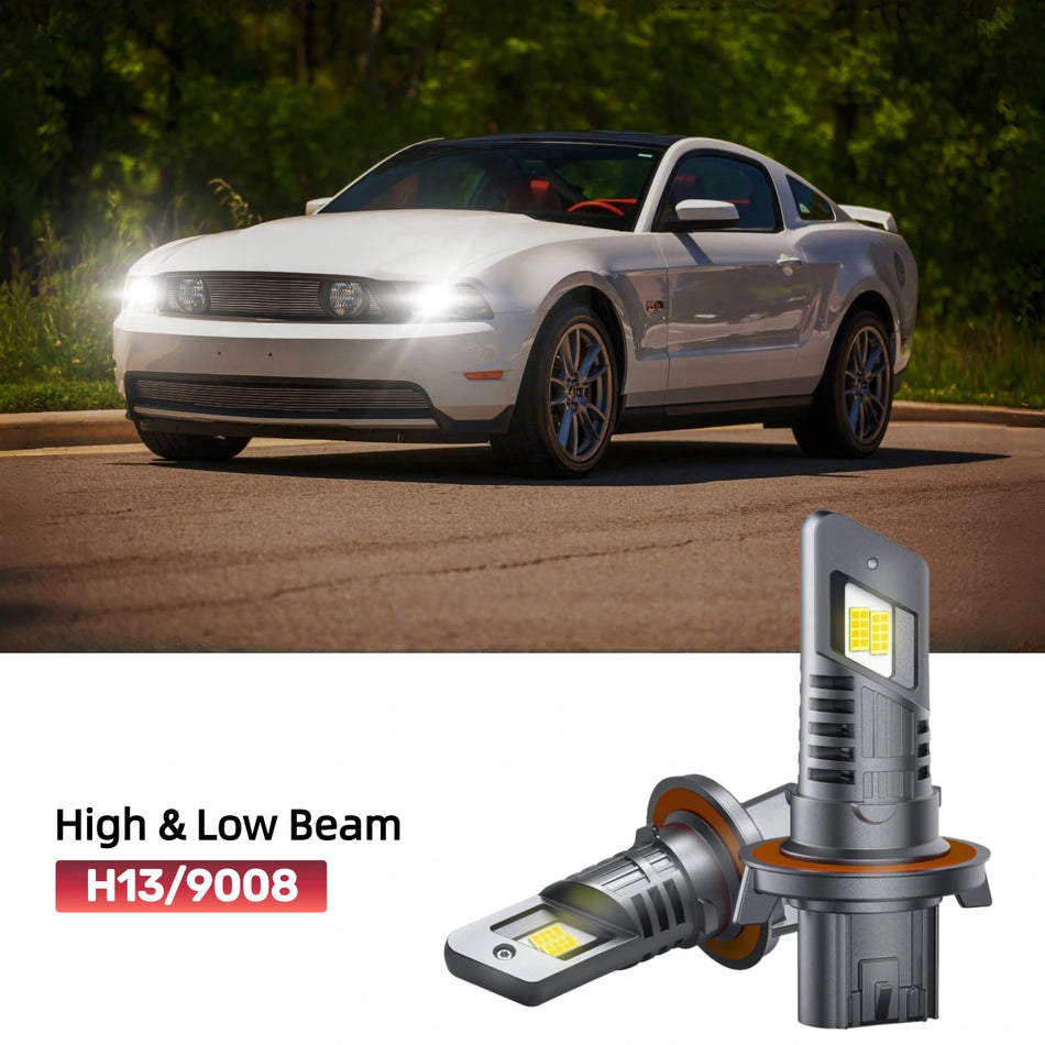 Fit for 2008-2012 Ford Mustang GT H13 LED Headlight Bulbs | Brighter  and Safer