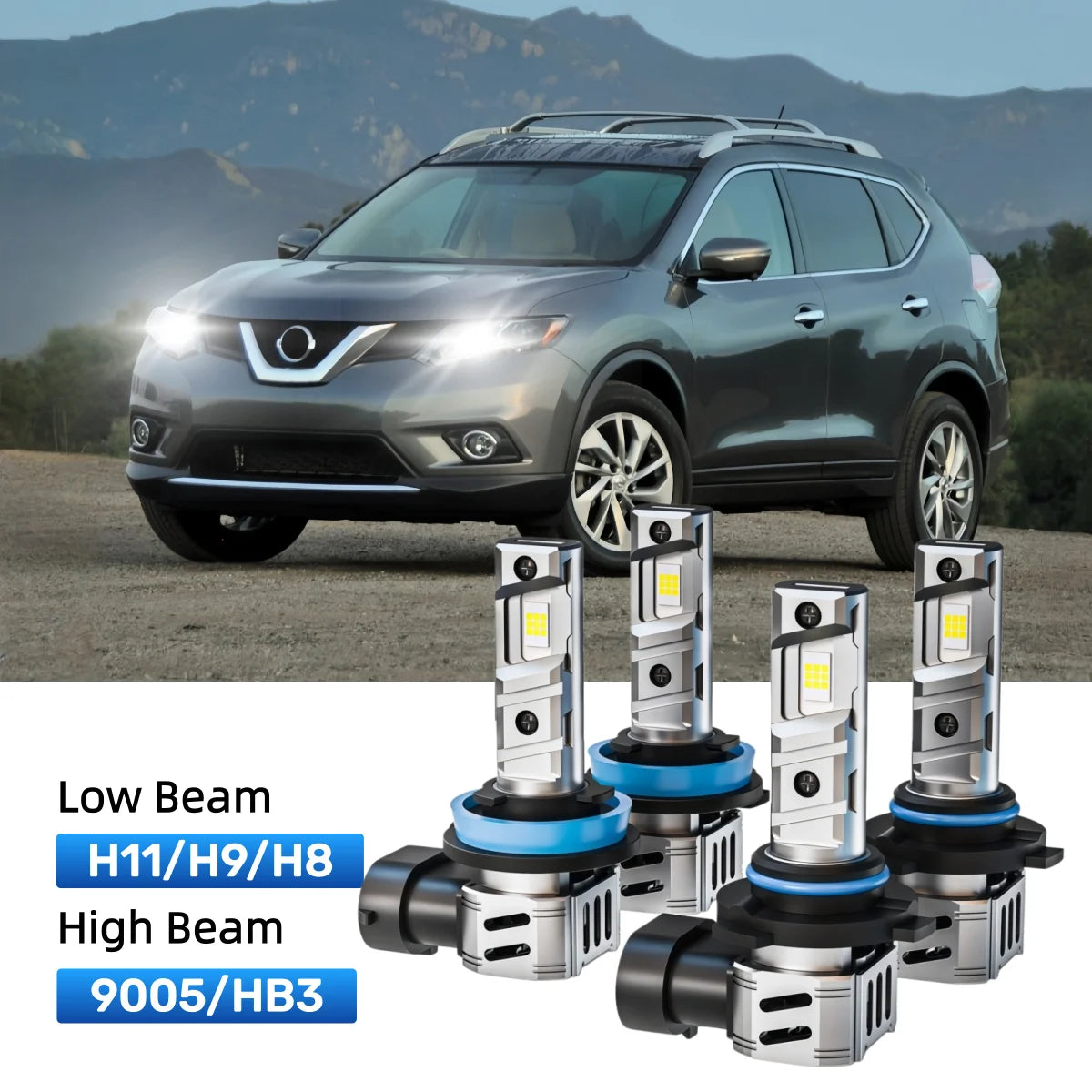 Best LED headlight bulbs replacement for 2008-2013 Nissan Rogue
