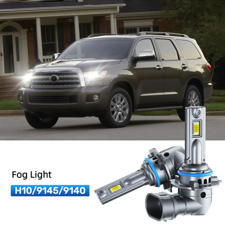 Best H10 LED fog light bulbs replacement for 2008-2017 Toyota Sequoia