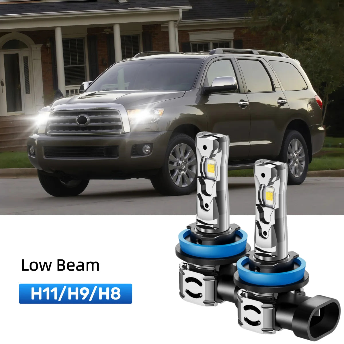 Best H11 LED low beam bulbs replacement for 2008-2017 Toyota Sequoia