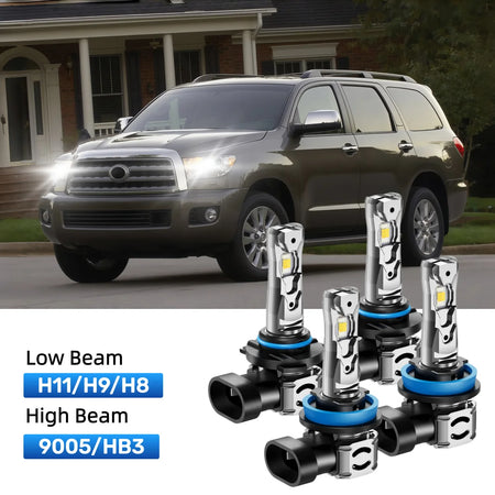 Best LED headlight bulbs replacement for 2008-2017 Toyota Sequoia