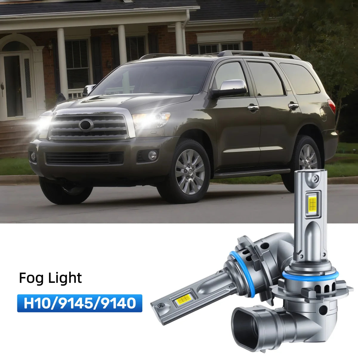 Fit for 2008-2017 Toyota Sequoia H11 9005 LED Headlight Bulbs Upgrade | Brighter and Safer