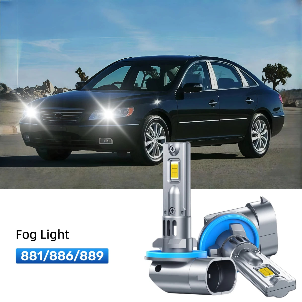 Best 881 LED fog light bulbs replacement for 2009-2010 Hyundai Sonata