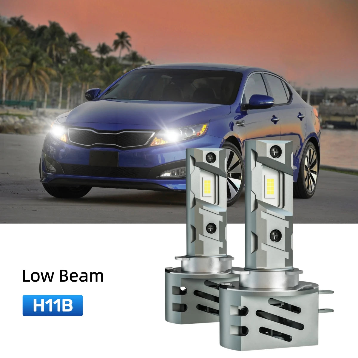 Best H11B LED low beam bulbs replacement for 2009-2010 Kia Optima