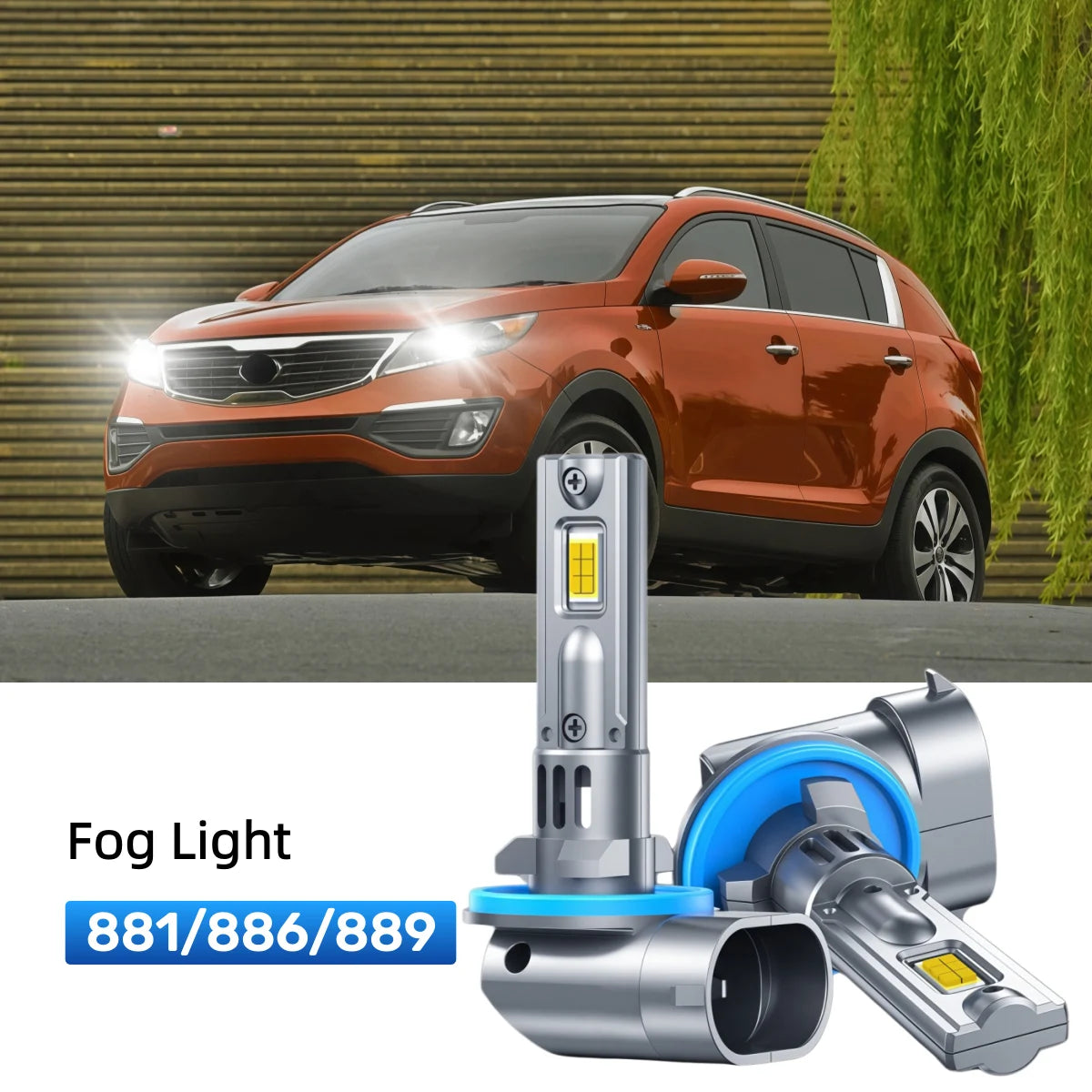 Best 881 LED fog light bulbs replacement for 2009-2010 Kia Sportage