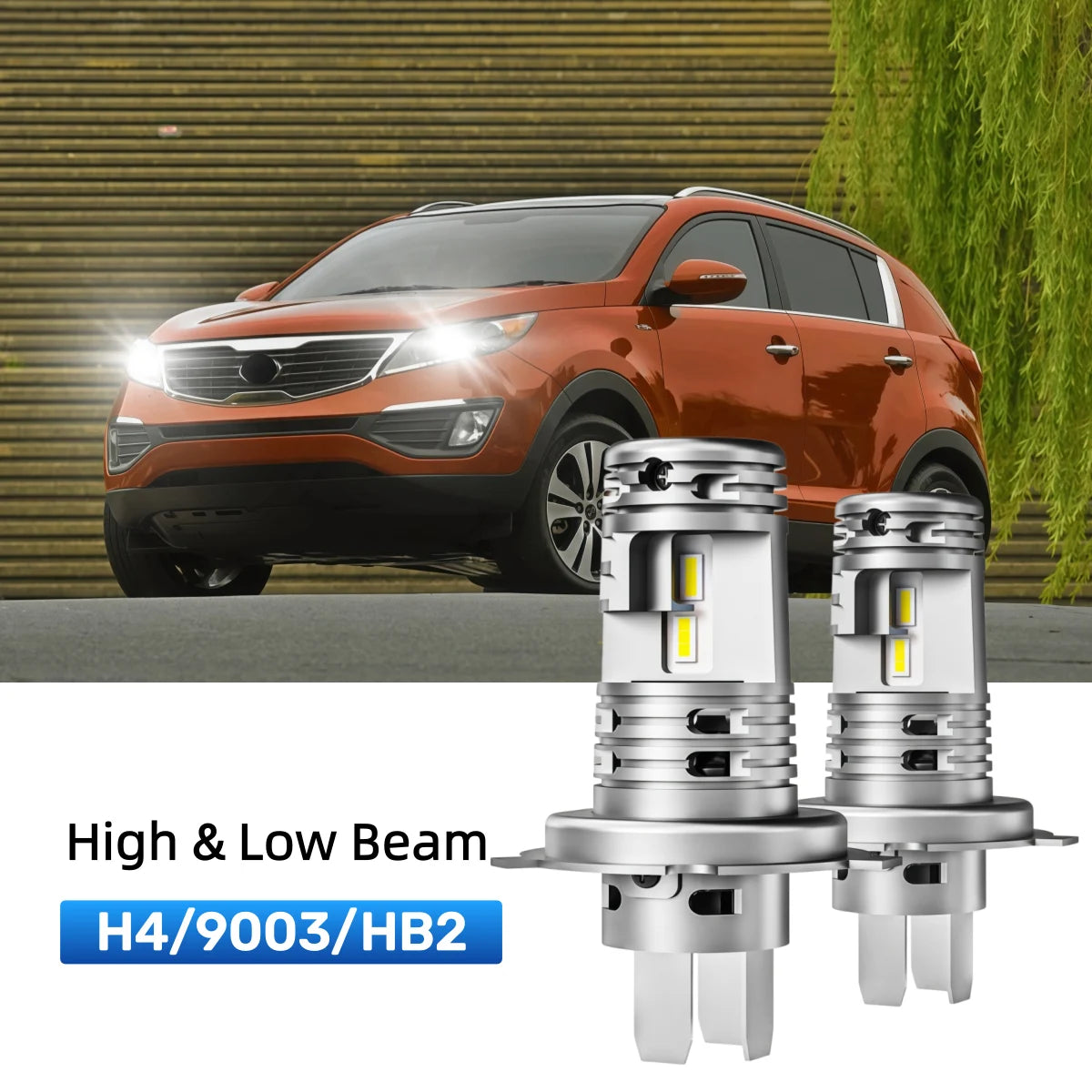 Best H4 LED headlight bulbs replacement for 2009-2010 Kia Sportage