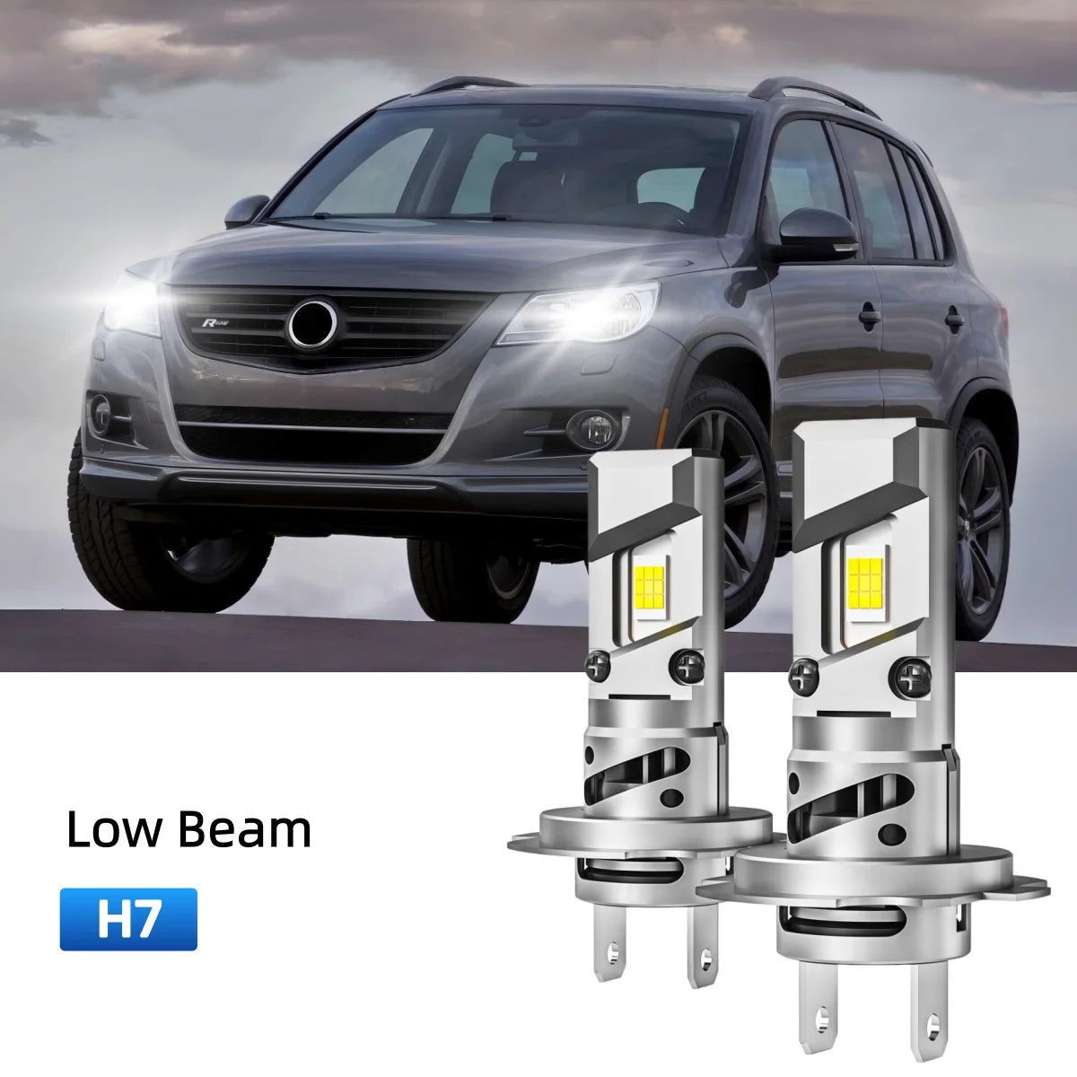 Best H7 LED low beam bulbs replacement for 2009-2011 Volkswagen Tiguan
