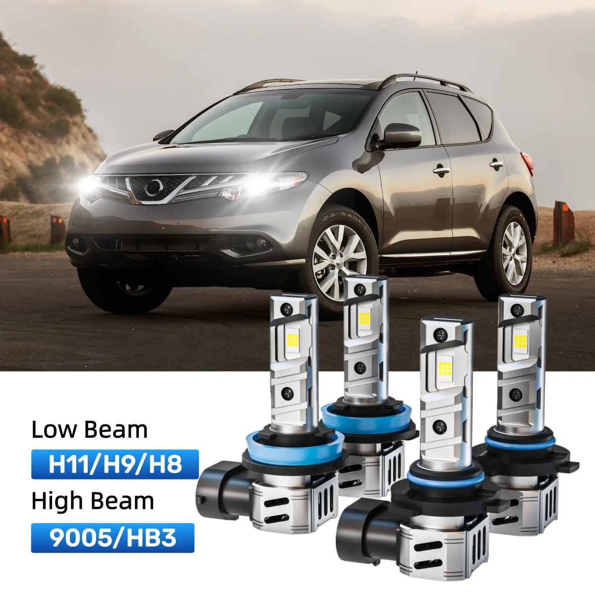 Best LED headlight bulbs replacement for 2009-2014 Nissan Murano