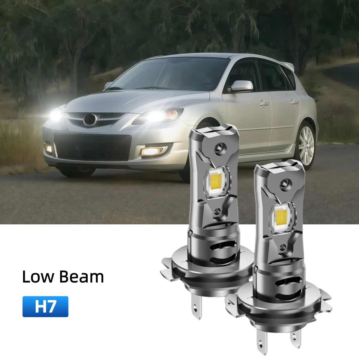 Best H7 LED low beam bulbs replacement for 2009 Mazda 3