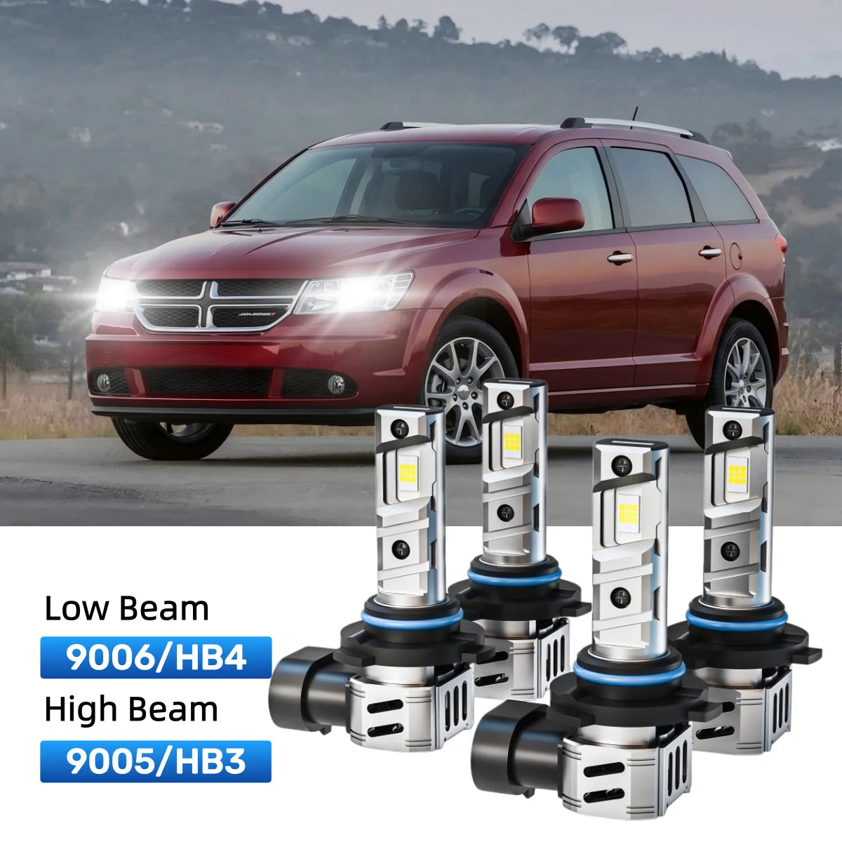 Fit for 2009 Dodge Journey 9005 9006 LED Headlight Bulbs Upgrade | Brighter and Safer