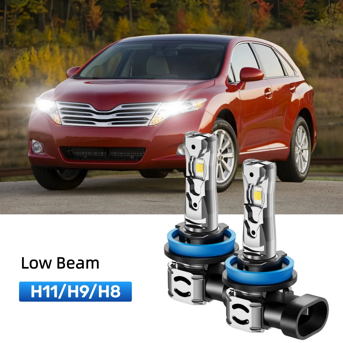 Best H11 LED low beam bulbs replacement for 2010-2012 Toyota Venza